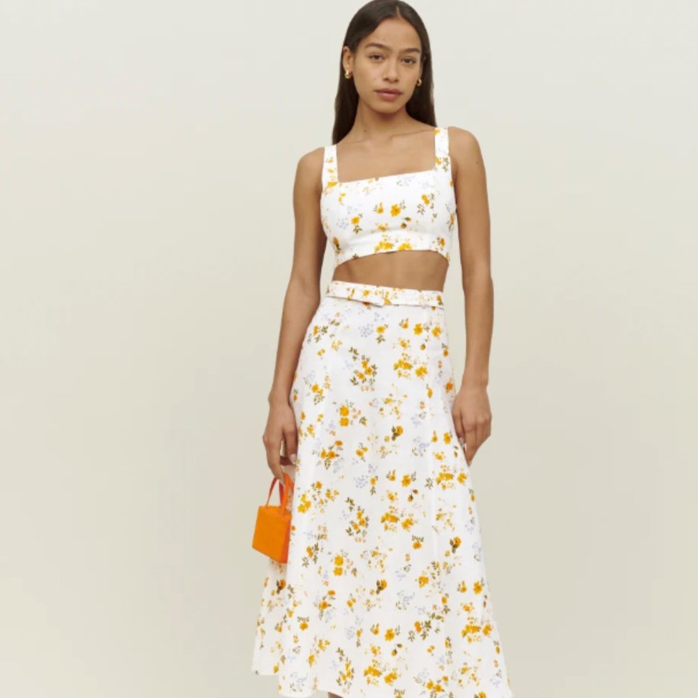 Reformation Cole Two Piece in Tansy